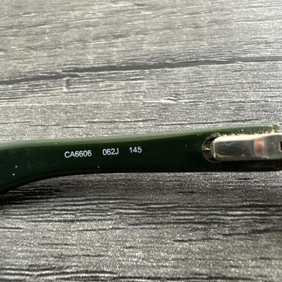 Carrera Eyeglasses CA6606 062J Silver Green Rectangle FRAMES ONLY 55-18 145 - Picture 3 of 6